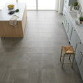 Moselle Gris Limestone Tile 6x18 Honed 8x24 — Kitchen floor