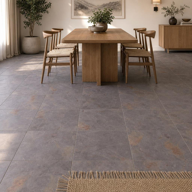 Multi Classic 16x16 Gauged Slate Tile — Dining Room floor