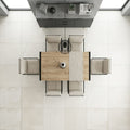 Museo Exhibition White Matte 24x24 Porcelain Tile — Dining Room floor