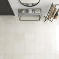 Museo Exhibition White Matte 24x24 Porcelain Tile — Foyer floor
