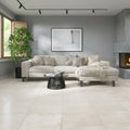Museo Exhibition White Matte 24x24 Porcelain Tile — Living Room floor