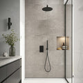 Museo Natural Grey Matte 24x48 Porcelain Tile — Bathroom shower wall
