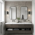 Museo Natural Grey Matte 24x48 Porcelain Tile — Bathroom vanity wall