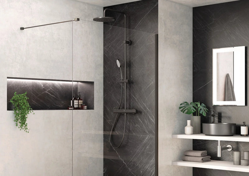 Mystery Black 35x35 Glazed Porcelain Tile