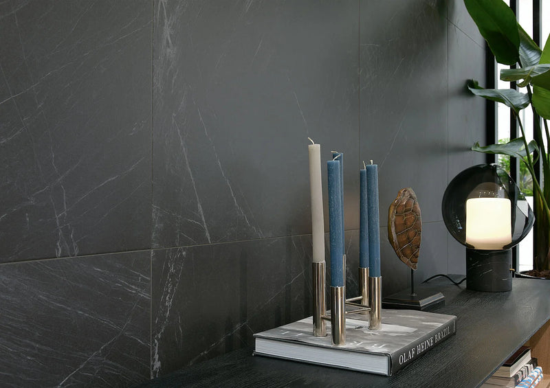 Mystery Black 35x35 Glazed Porcelain Tile