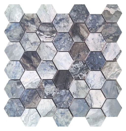 Mystic Ocean Hexagon Matte Porcelain Mosaic