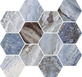 Mystic Ocean 4x4 Hexagon Polished Porcelain Mosaic