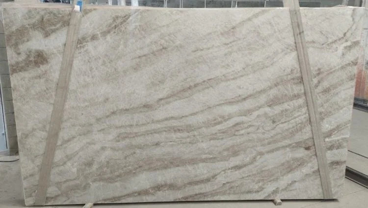 Naica/ Perla Bianco 133x80 Polished Quartzite Slab