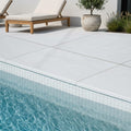 Natural Aqua Dolce Sandstone Flamed 16 x 24 x 2 Bullnose Coping 16x24 pool coping — Swimming Pool pool edge drop-face coping