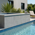 Natural Aqua Dolce Sandstone Flamed 16 x 24 x 2 Modern Coping 16x24 pool coping — Swimming Pool raised bond beam cap