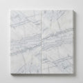 Natural Carrara Equinox Marble Leather (Sandblasted & Brushed) 12 x 24 x 2 Bullnose Coping 12x24 close-up