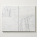 Natural Carrara Equinox Marble Leather (Sandblasted & Brushed) 16 x 24 x 1.25 Bullnose Coping 16x24 close-up