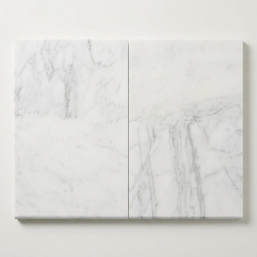 Natural Carrara Equinox Marble Leather (Sandblasted & Brushed) 16 x 24 x 1.25 Bullnose Coping 16x24 close-up