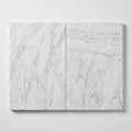 Natural Carrara Equinox Marble Leather (Sandblasted & Brushed) 16 x 24 x 1.25 Paver 16x24 close-up