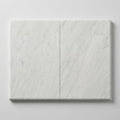 Natural Carrara Equinox Marble Leather (Sandblasted & Brushed) 16 x 24 x 2 Bullnose Coping 16x24 close-up
