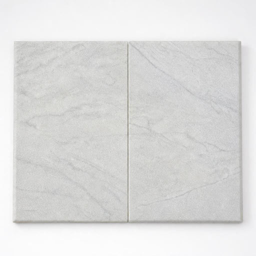 Natural Carrara Equinox Marble Leather (Sandblasted & Brushed) 16 x 24 x 2 Double Bullnose Coping 16x24 close-up