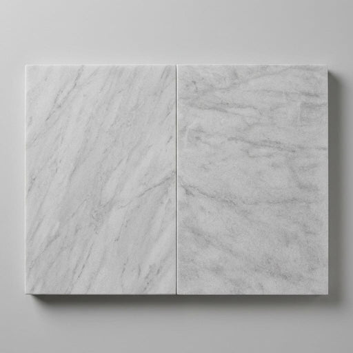 Natural Carrara Equinox Marble Leather (Sandblasted & Brushed) 16 x 24 x 2 Modern Coping 16x24 close-up