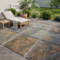 Natural Harmony Slate Porcelain Rough & Straight Edge 24 x 24 x 3/4 Paver 24x24 — Backyard patio