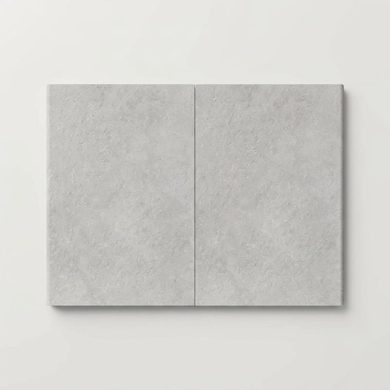 Natural Indian Bluestone Limestone Tumbled & Brushed 16 x 24 x 1.25 Bullnose Coping 16x24 close-up