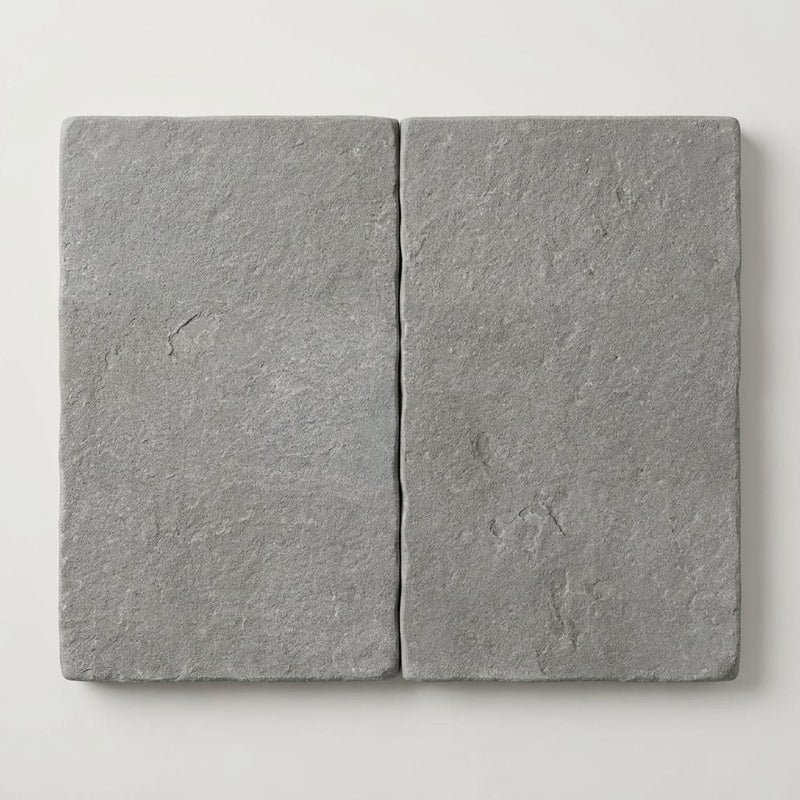 Natural Indian Bluestone Limestone Tumbled & Brushed 16 x 24 x 2 Modern Coping 16x24 close-up