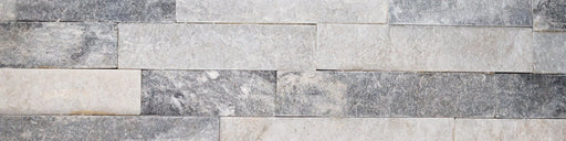 Splitface Stackstone Panels Alaska Grey 6x24 Natural Quartzite Ledger Stone