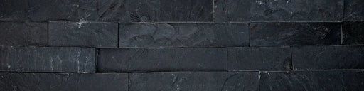 Natural Splitface Stackstone Panels Midnight 6x24 Natural Quartzite Ledger Stone