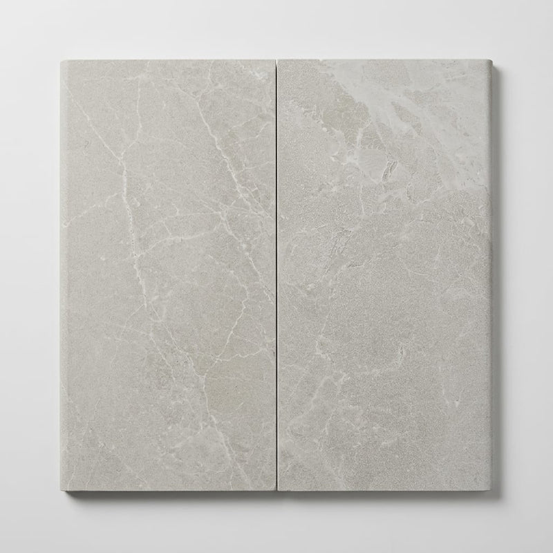 Natural Verona Marble Leather (Sandblasted & Brushed) 12 x 24 x 1.25 Double Bullnose Coping 12x24 close-up