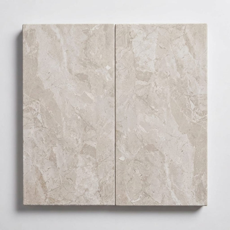 Natural Verona Marble Leather (Sandblasted & Brushed) 12 x 24 x 2 Modern Coping 12x24 close-up