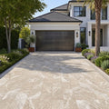 Natural Verona Marble Leather (Sandblasted & Brushed) 16 x 24 x 1.25 Paver 16x24 — Front Yard driveway