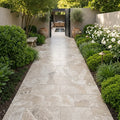 Natural Verona Marble Leather (Sandblasted & Brushed) 16 x 24 x 1.25 Paver 16x24 — Garden path