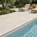 Natural Verona Marble Leather (Sandblasted & Brushed) 16 x 24 x 2 Bullnose Coping 16x24 pool coping — Swimming Pool pool edge drop-face coping