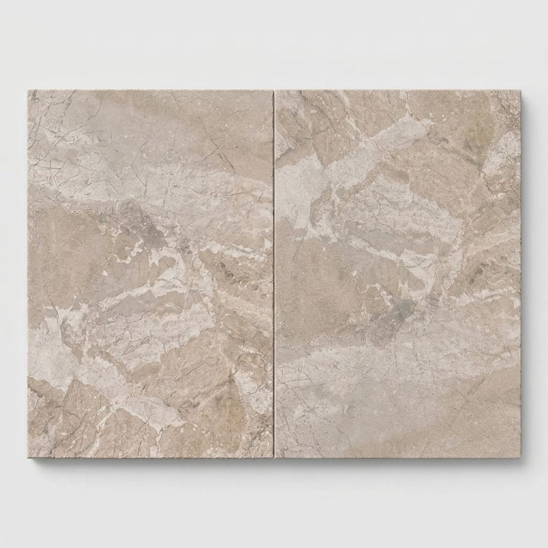 Natural Verona Marble Leather (Sandblasted & Brushed) 16 x 24 x 2 Double Modern Coping 16x24 close-up