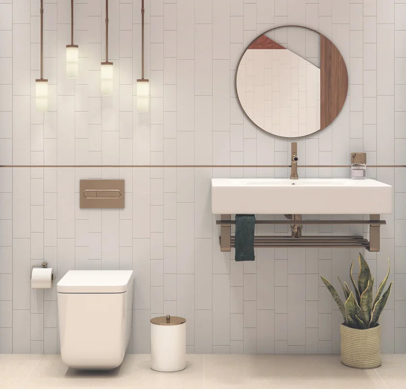 Natural White 04x16 Glossy Ceramic Wall Tile