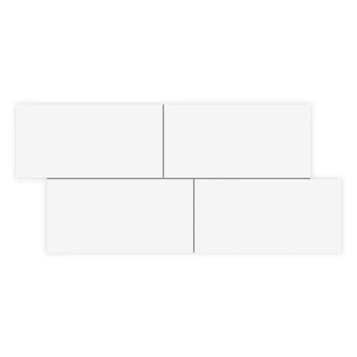 Natural White 3x6 Matte Ceramic Wall Tile
