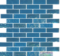 Nautical Bimini Blue 1x3 Glass Mosaic Tile