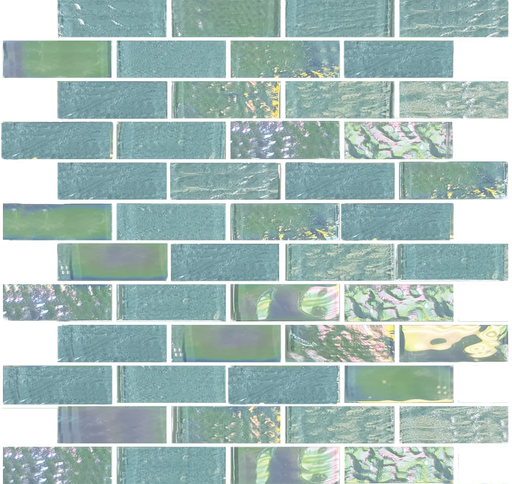 Nautical Emerald Green 2x3 Glass Mosaic Tile