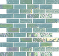 Nautical Emerald Green 1x3 Glass Mosaic Tile