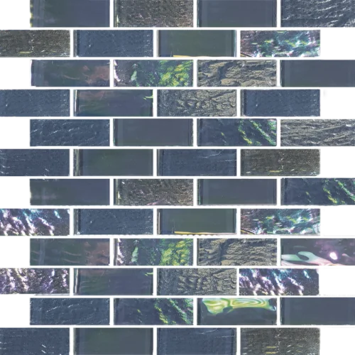 Nautical Thunder Grey 13 1x3 Glass Mosaic Tile