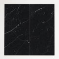 Negro Marquina 12x24 Honed Veined Marble Tile close-up