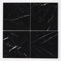 Negro Marquina 18x18 Honed Marble Tile close-up