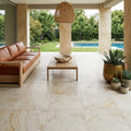 Nepal Golden Sand Quartzite Natural 21 x 21 x 2 Quartzite Column Cap Cap 20x20 tile — Covered Patio floor