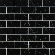 Nero Marquina 3x6 Glass Tile