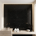 Nero Marquina (Black) Marble 1x1 Honed Mosaic — Spa spa interior