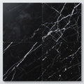 Nero Marquina (Black) Marble 18x18 Honed Tile close-up