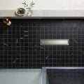 Nero Marquina (Black) Marble 2x2 Honed Mosaic — Bathroom shower floor