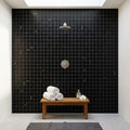 Nero Marquina (Black) Marble 2x2 Honed Mosaic — Spa spa interior