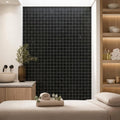Nero Marquina (Black) Marble 5/8x5/8 Honed Mosaic — Spa spa interior