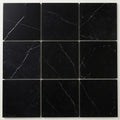 Nero Marquina Marble Tile 12x12 Honed close-up