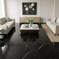 Nero Marquina Marble Tile 18x18 Polished — Family Room floor