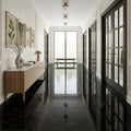 Nero Marquina Marble Tile 18x18 Polished — Hallway floor